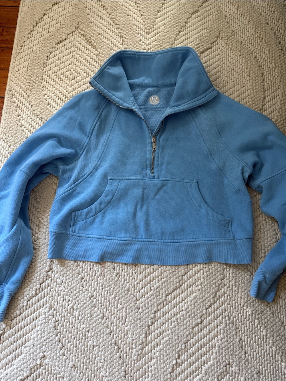 lululemon athletica Sky Blue Half-Zip Pullover Sweatshirt